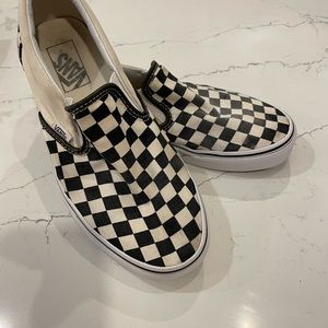 Vans Slip On Checkered Black White Skate Sneakers